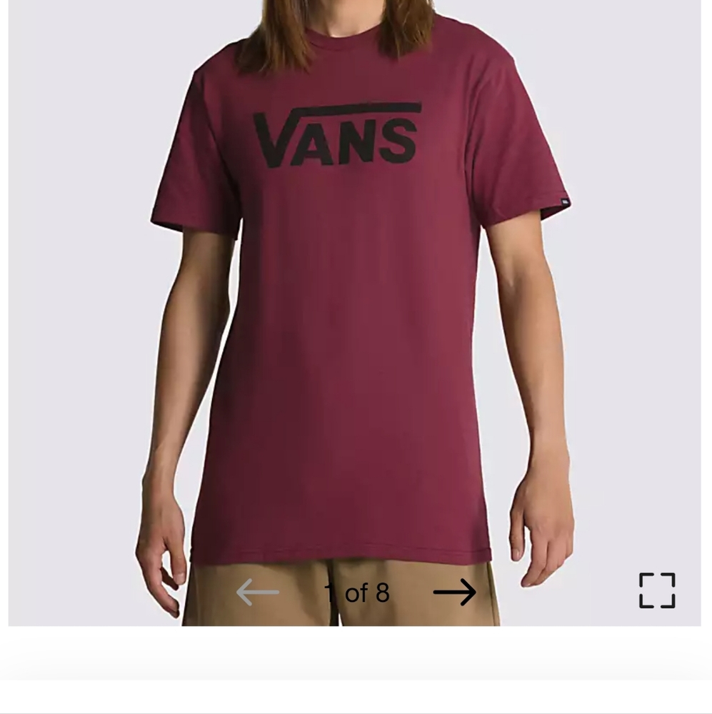 Vans T shirt Dark Maroon szL